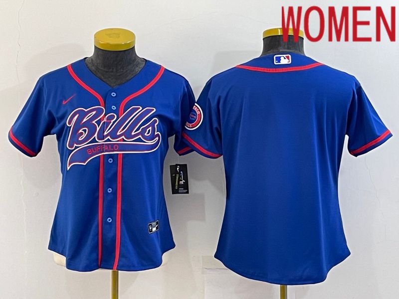 Women Buffalo Bills Blank Blue 2022 Nike Co branded NFL Jersey
